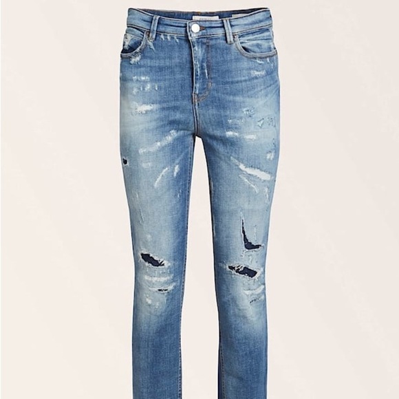 New GUESS Skinny fit denim pant abrasions - Picture 7 of 12